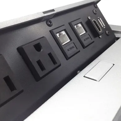 CAJA PARA MESA: HDMI, USB, RJ45 CAT6 BROBOTIX 171224 — vista 5