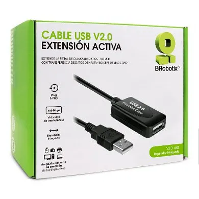 Cable USB V2.0 Extensión Activa BROBOTIX 372782 — vista 2
