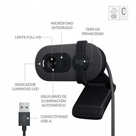 webcam LOGITECH Brio 100 — vista 5