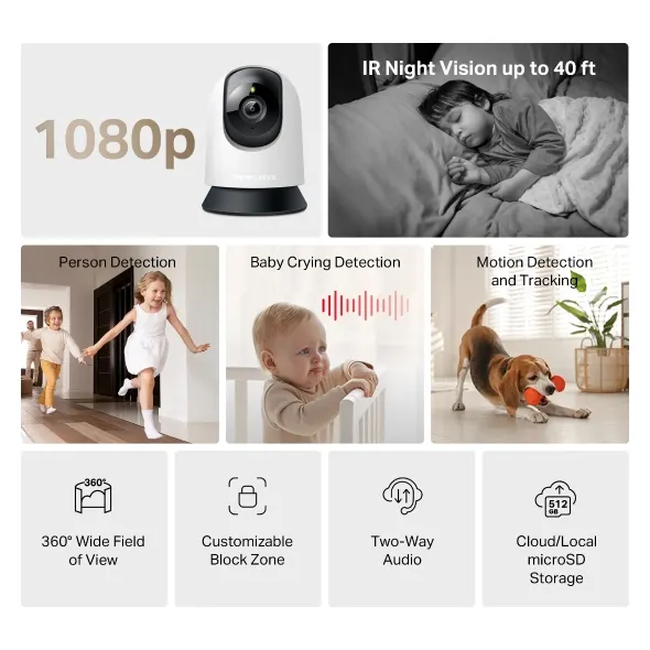 Cámara WiFi MERCUSYS MC200 — vista 3