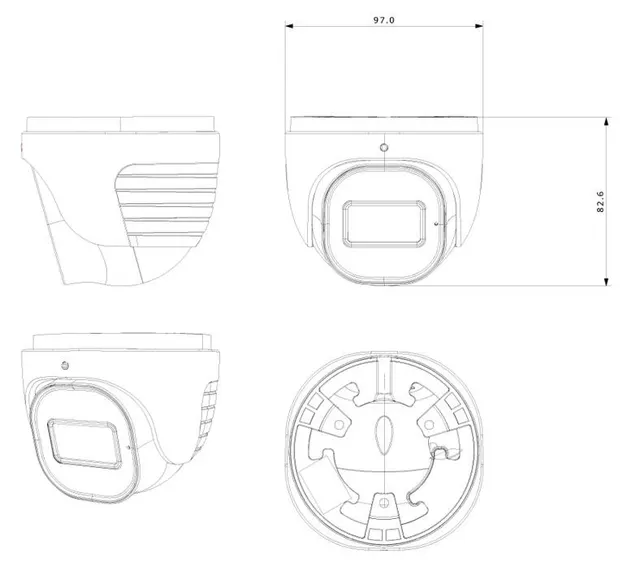 Cámara Domo IP PROVISION-ISR DH-340IPSN-28 — vista 3