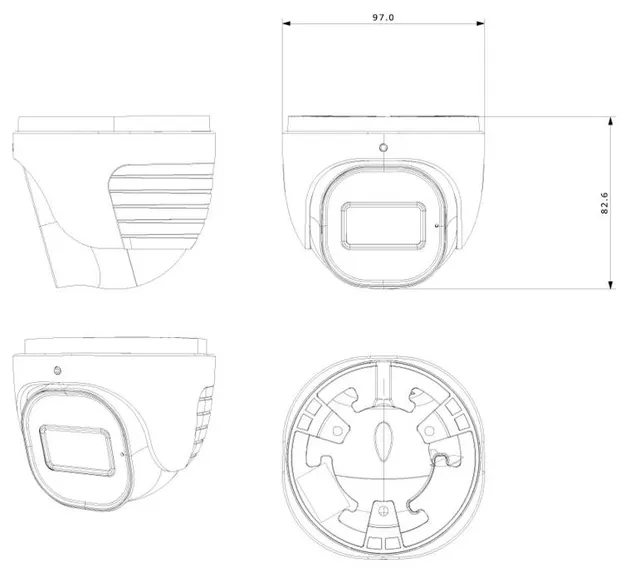 Cámara Domo IP PROVISION-ISR DH-320IPSN-28 — vista 2