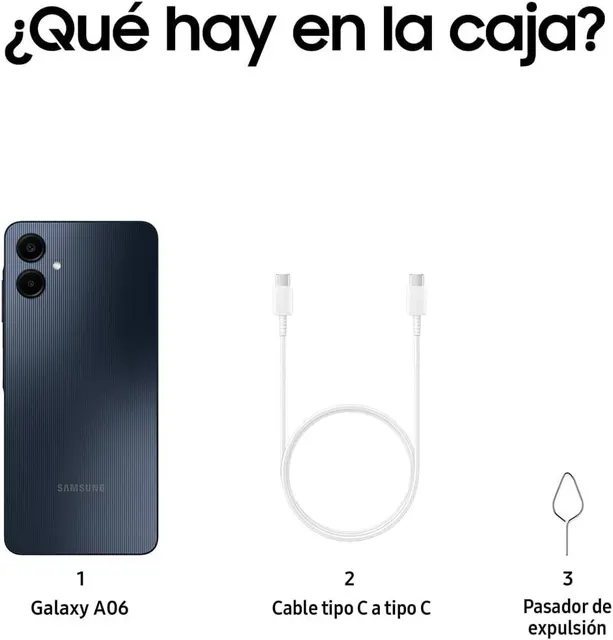 Celulares SAMSUNG SAMSUNG GALAXY A06 4GB 128GB NEGRO — vista 3