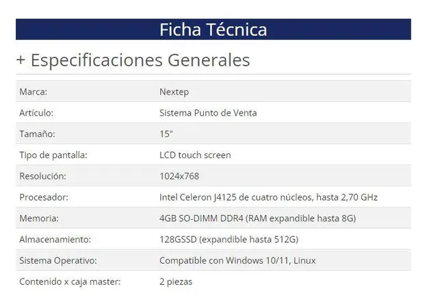 Sistema POS Nextep NE-522 — vista 2