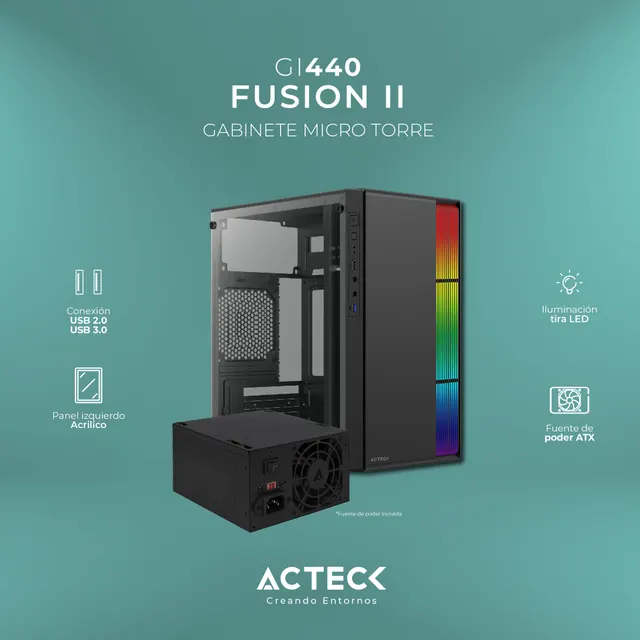 Gabinete ACTECK GI440 — vista 3