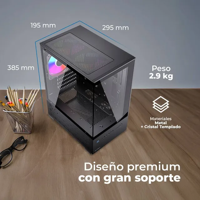 Gabinetes Gaming Balam Rush PANORAK  GC600 — vista 3
