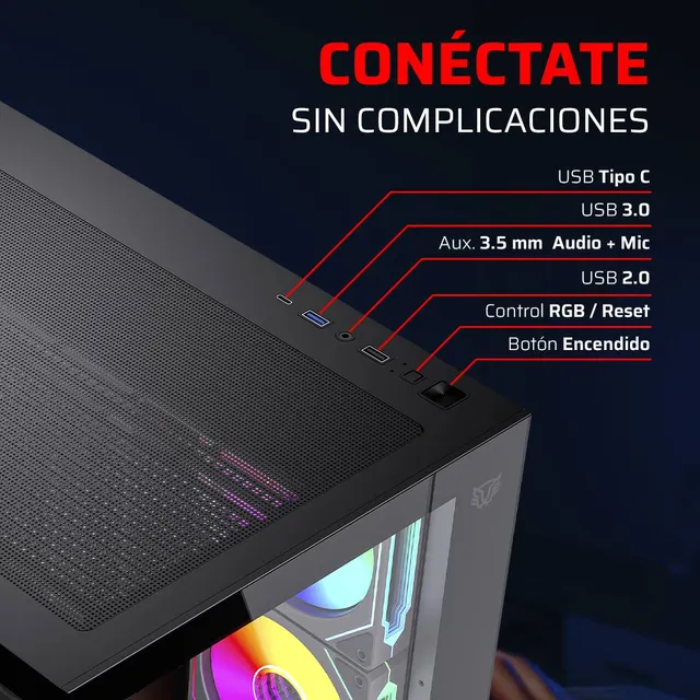 Gabinetes Gaming Balam Rush TANK CORE ULTRA GM925 — vista 2