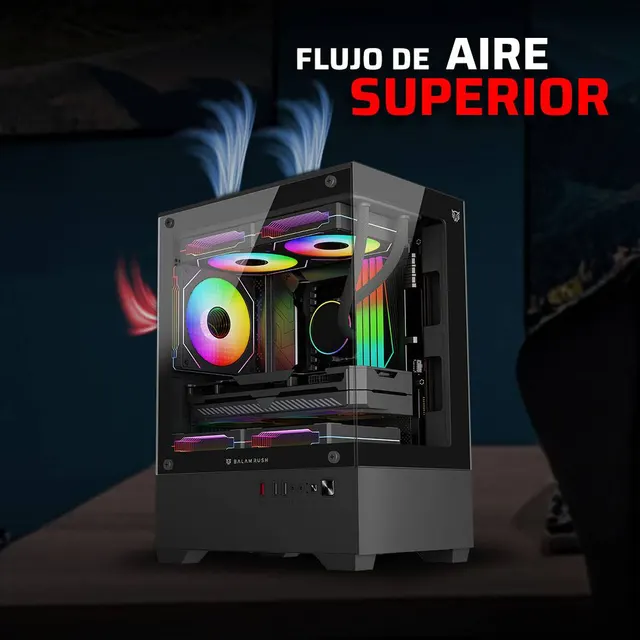 Gabinetes Gaming Balam Rush NITROX GLOW CRYSTAL 4700C — vista 4