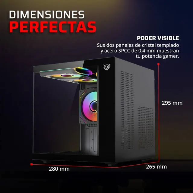 Gabinetes Gaming Balam Rush TANK GLOW MINI 3500 — vista 3
