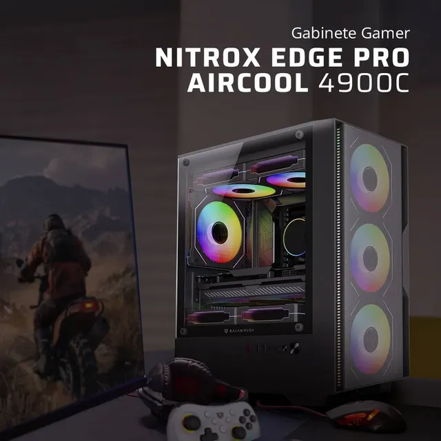 Gabinetes Gaming Balam Rush NITROX EDGE PRO AIRCOOL 4900C — vista 3