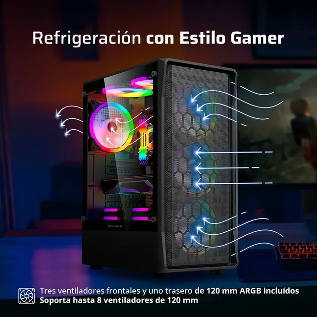 Gabinetes Gaming Balam Rush DRAGONFLY HEX GM560 — vista 4