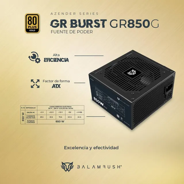 Fuente de poder Balam Rush GR850G — vista 5