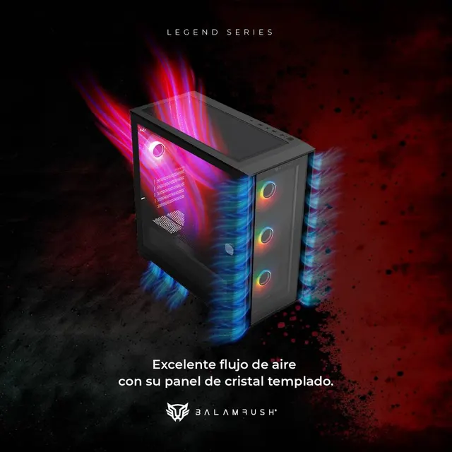 Gabinete Gamer Balam Rush Carbono Twin Mate — vista 3