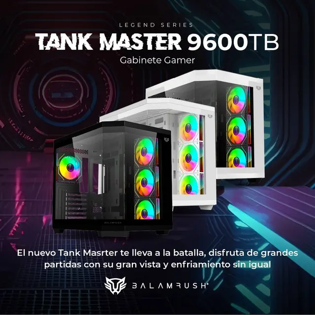 Gabinetes Gaming Balam Rush Tank Master 9600TB Legend Series — vista 3