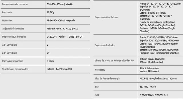 Gabinete DeepCool R-MORPHEUS-WH — vista 5