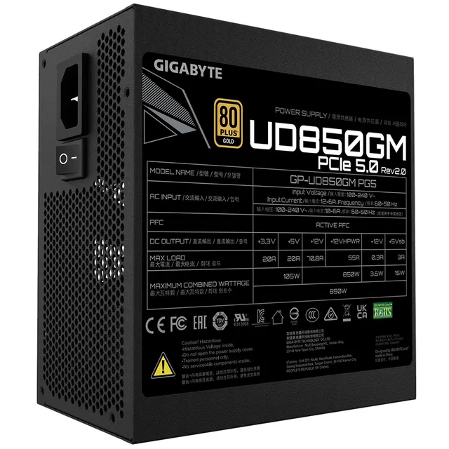 Fuente de poder GIGABYTE GP-UD850GM PG5 V2 — vista 5