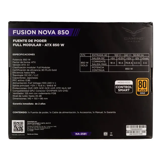 Fuente de poder Naceb Technology NA-2581 — vista 3