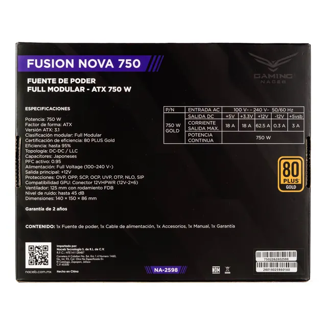 Fuente de poder Naceb Technology NA-2598 — vista 3