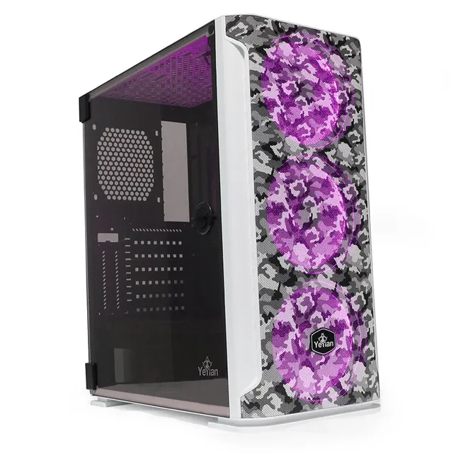 GABINETE  HOLLOW 2500 ATX,C/T 3VEN ARGB/MESH/ Yeyian YGH-49704 — vista 2