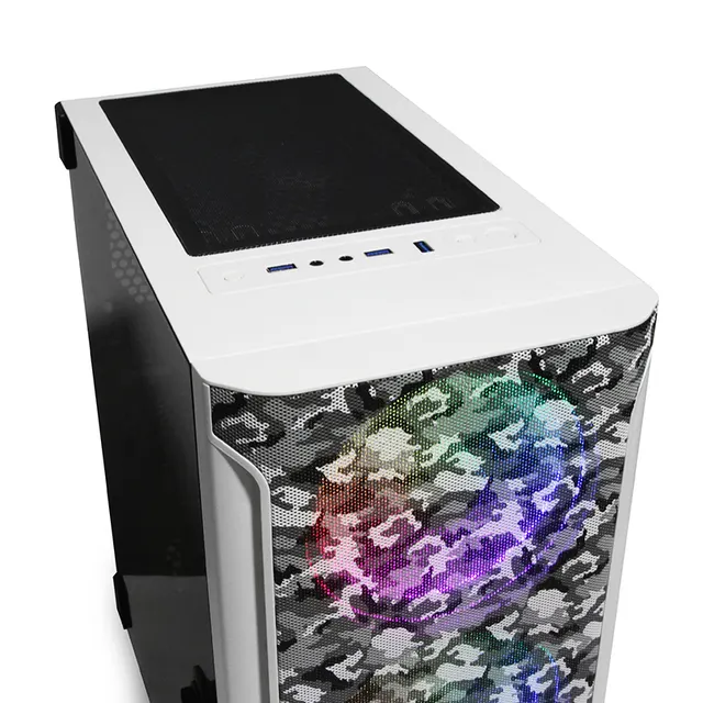 GABINETE  HOLLOW 2500 ATX,C/T 3VEN ARGB/MESH/ Yeyian YGH-49704 — vista 3