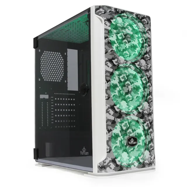 GABINETE  HOLLOW 2500 ATX,C/T 3VEN ARGB/MESH/ Yeyian YGH-49704 — vista 9