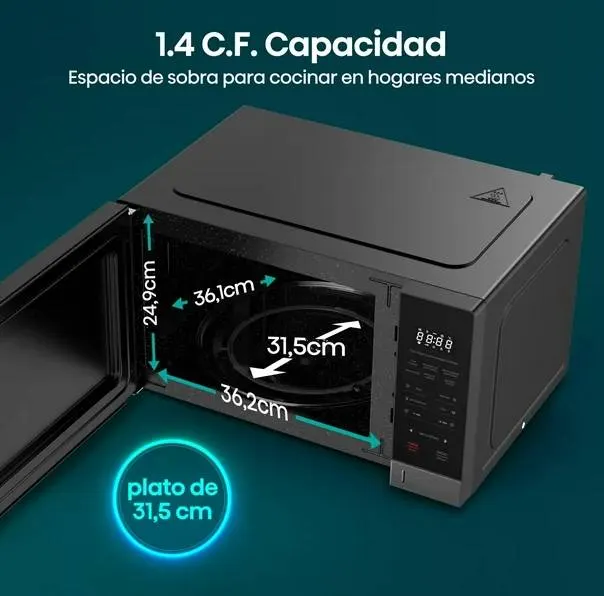 Microondas Hisense HMMS3411DSV — vista 2