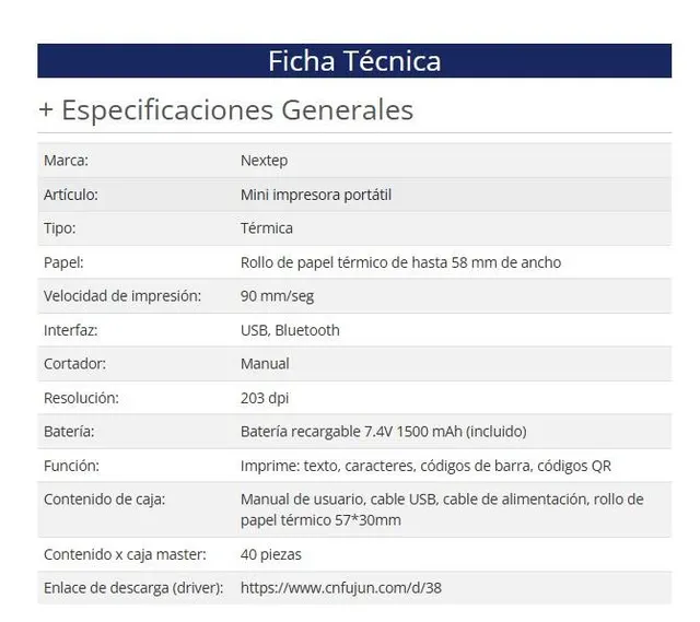 Mini Impresora Nextep NE-512 — vista 5