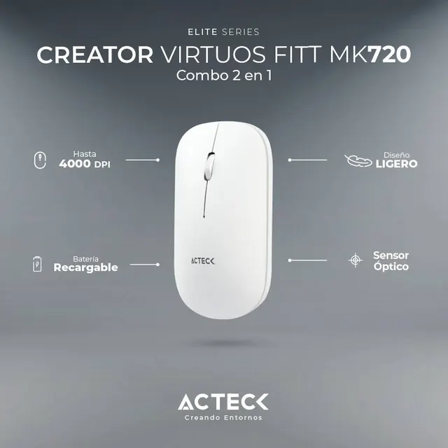 Kit teclado y mouse ACTECK MK720 — vista 3