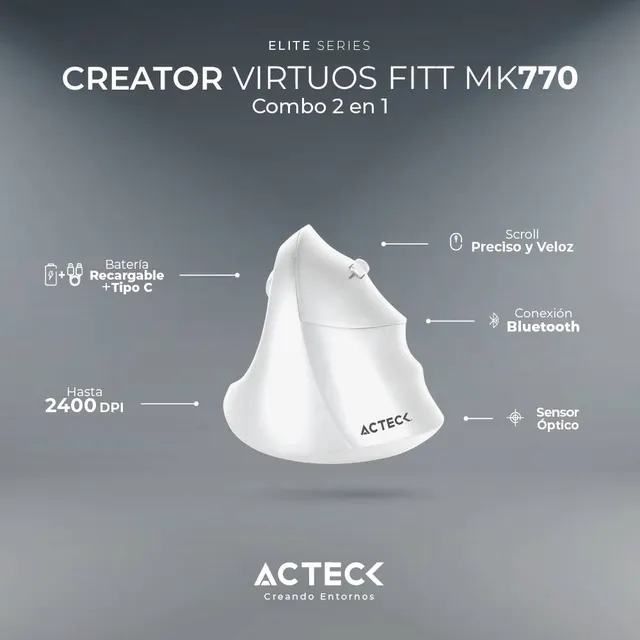 Kit Teclado y Mouse ACTECK MK770 — vista 2