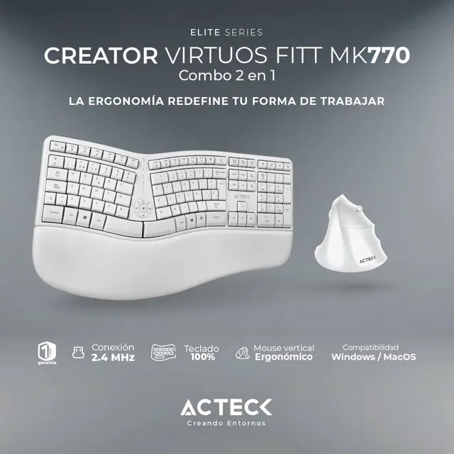 Kit Teclado y Mouse ACTECK MK770 — vista 3