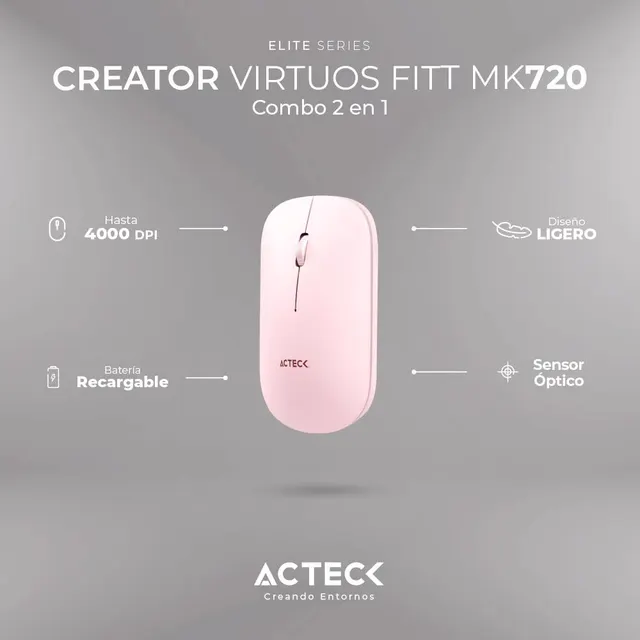 Kit teclado y mouse ACTECK MK720 — vista 3