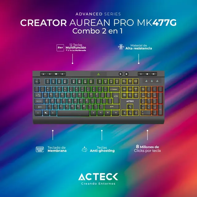 Kit de teclado y mouse ACTECK MK477G — vista 3