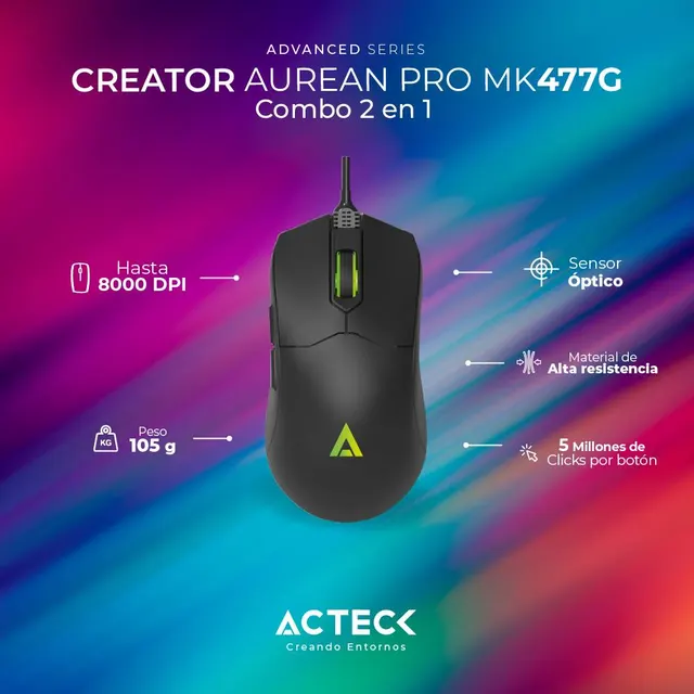 Kit de teclado y mouse ACTECK MK477G — vista 4