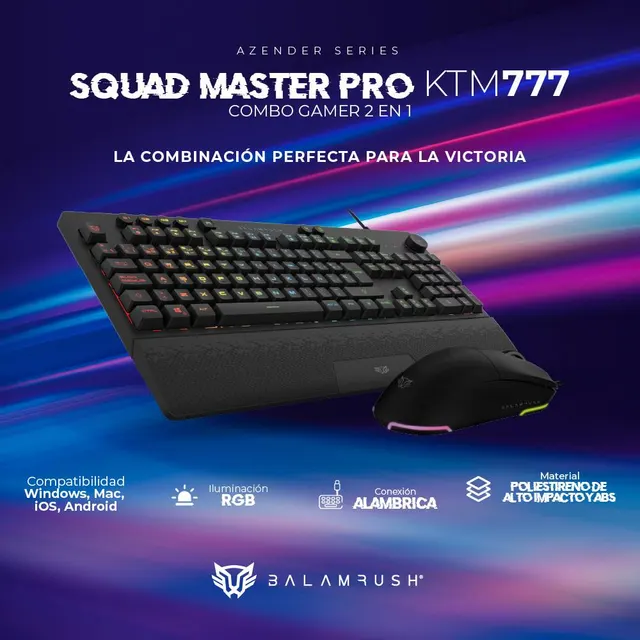 Kit teclado y mouse Balam Rush KTM777 — vista 2