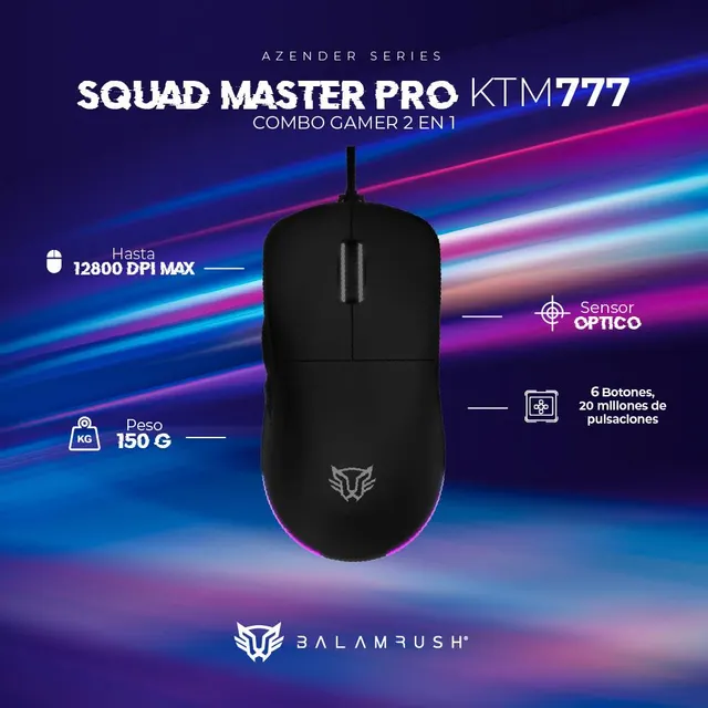 Kit teclado y mouse Balam Rush KTM777 — vista 4