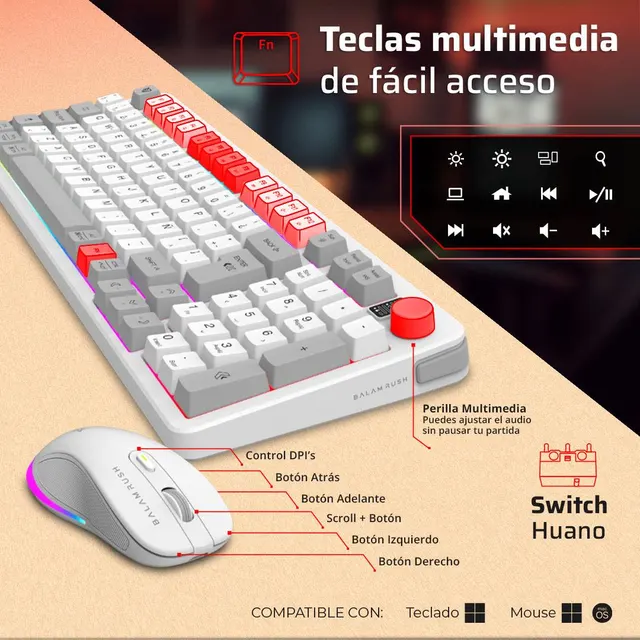 Kits para Teclado y Mouse Balam Rush KG525 — vista 4