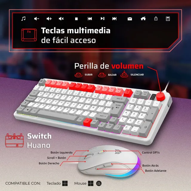 Kits para Teclado y Mouse Balam Rush KG515 — vista 4