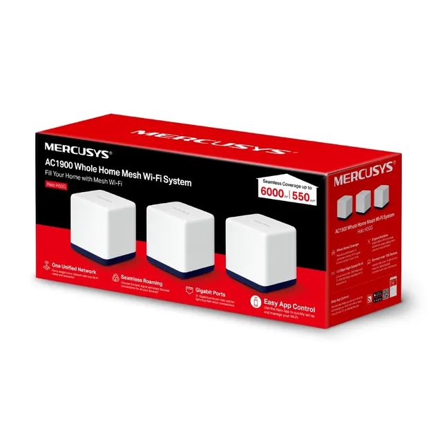 Kit Wifi MERCUSYS Halo H50G(3-pack) — vista 6