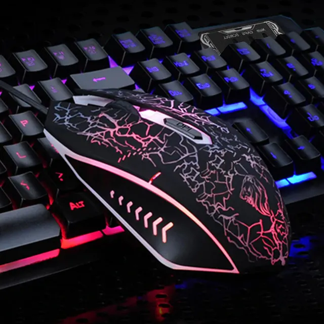 Teclado y Mouse USB RGB Negro BROBOTIX 458977 — vista 5