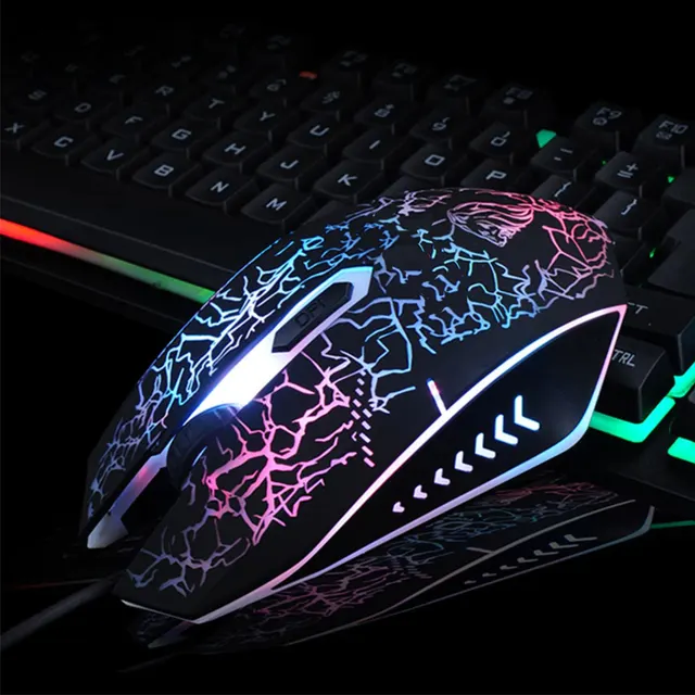 Teclado y Mouse USB RGB Negro BROBOTIX 458977 — vista 6
