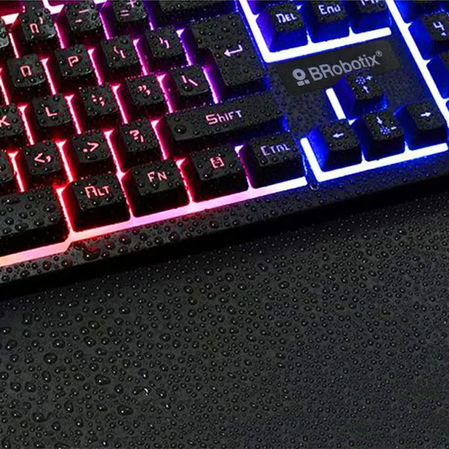 Teclado y Mouse USB RGB Negro BROBOTIX 458977 — vista 8