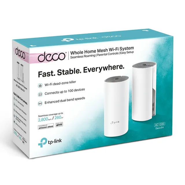 KIT Sistema MESH Wifi TP-LINK Deco E4(2-Pack) — vista 3