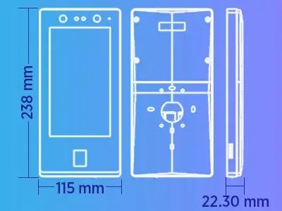 Control de Acceso ZK TECO SENSEFACE 7A — vista 3