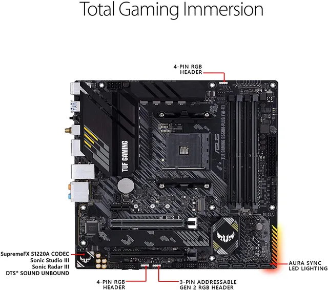 Motherboard Gaming ASUS B550M-PLUS — vista 3