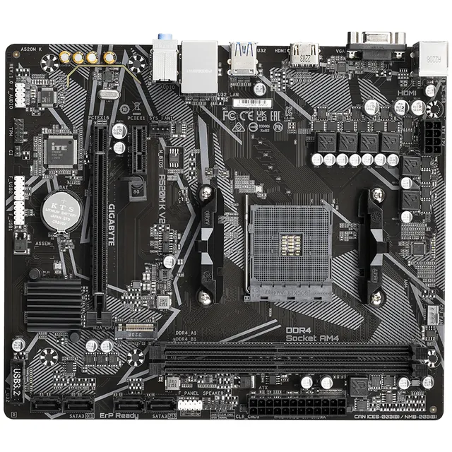 Motherboard GIGABYTE A520M K — vista 2