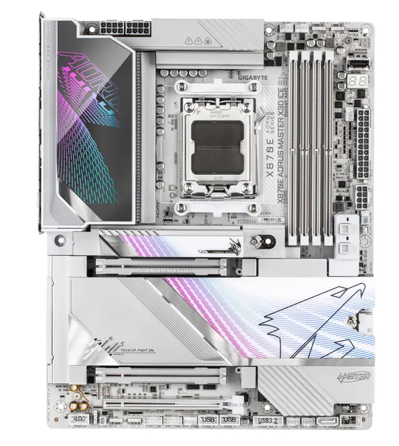 Motherboard GIGABYTE X870E A MASTER X ICE — vista 2