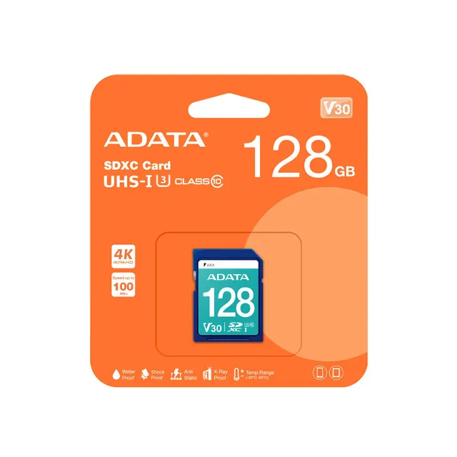 Secure Digital ADATA V30 SDXC UHS-I U3 ADATA ASDX128GUI3V30S-R — vista 2