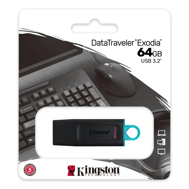 Memoria USB Kingston Technology DATATRAVELER EXODIA — vista 3