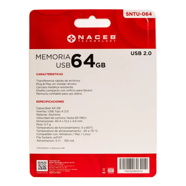 Memoria USB Naceb Technology STNU-032 — vista 4