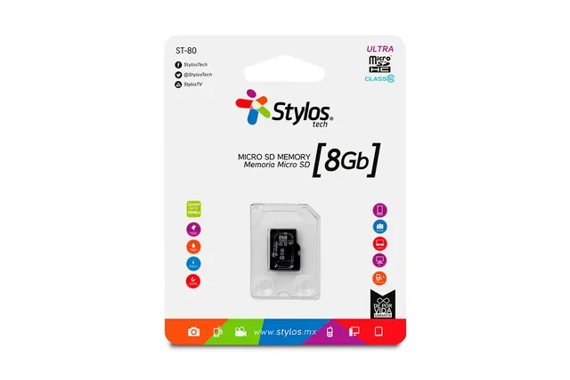 Memoria Micro SD 8GB Stylos  STMSDS1B — vista 3